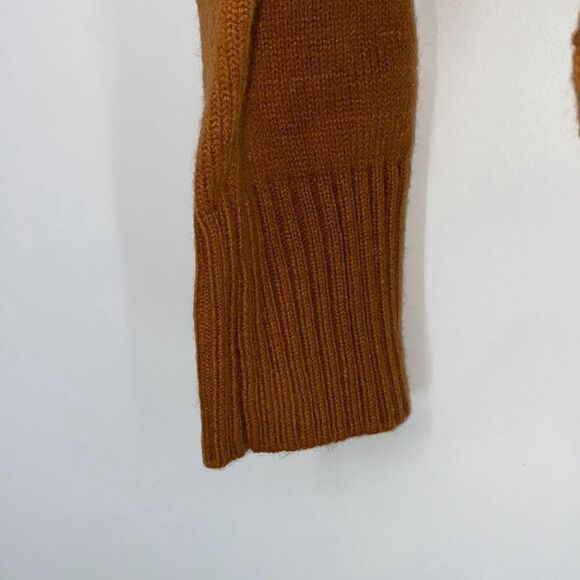 DKNY JEANS Cable-Knit Drop Shoulder-Detail Sweater M Long Sleeve TIe Hem Fall Ru - Picture 6 of 10